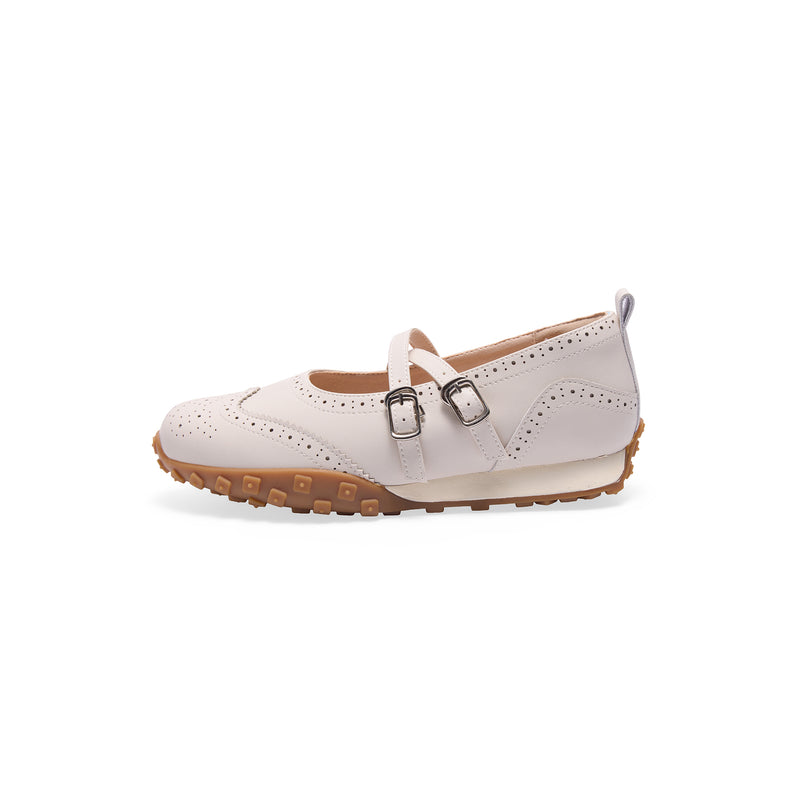 Kora Brogue Sneakers - Beige (BEI)