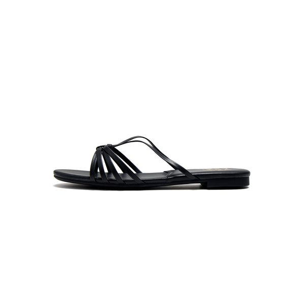 Krisse Stripe Slippers - Black (BLK)