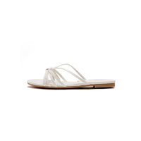 Krisse Stripe Slippers - Beige (BEI) - 40F / BEI