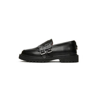 Karin Buckle Loafers - Black (BLK) - 37F / BLK
