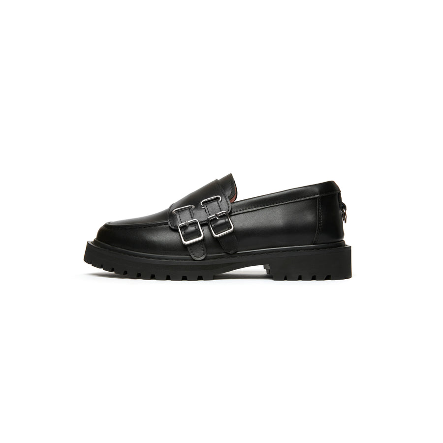 Karin Buckle Loafers - Black (BLK)