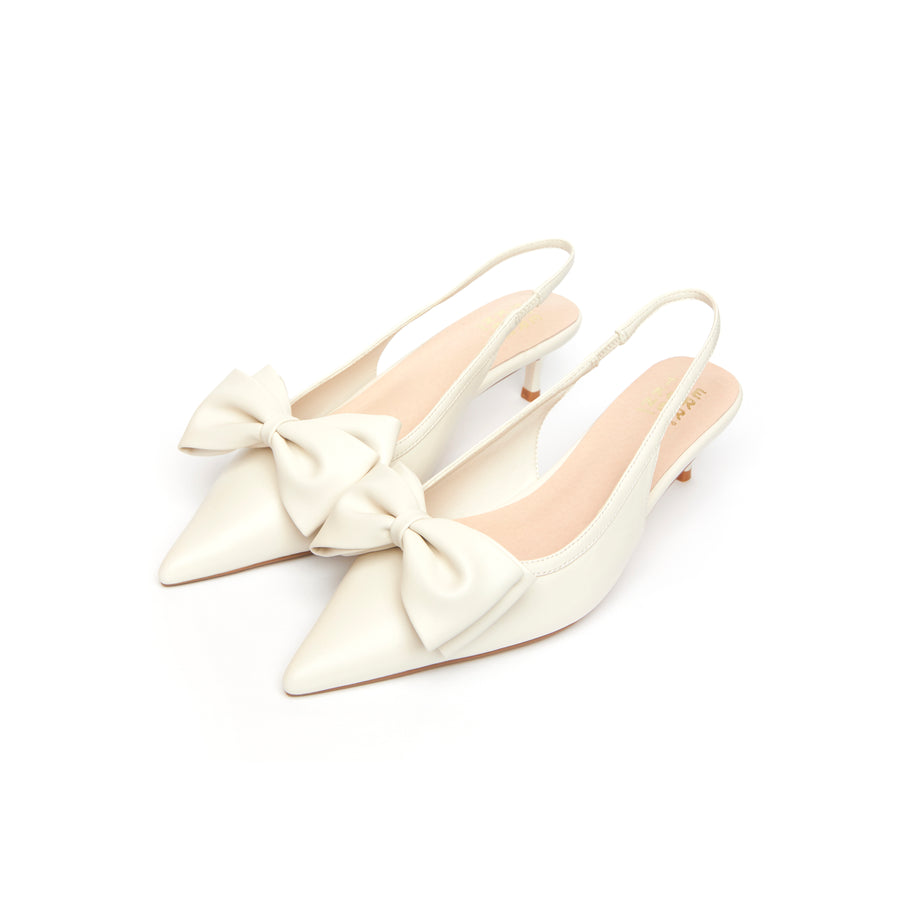 Kedi Bow Heels - Beige (BEI)