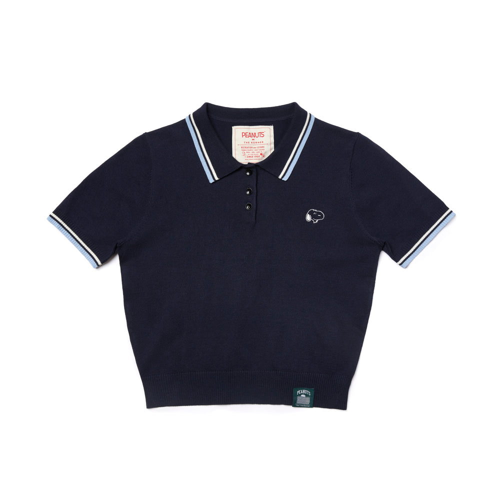 Snoopy Knitted Polo - Navy (NVY)