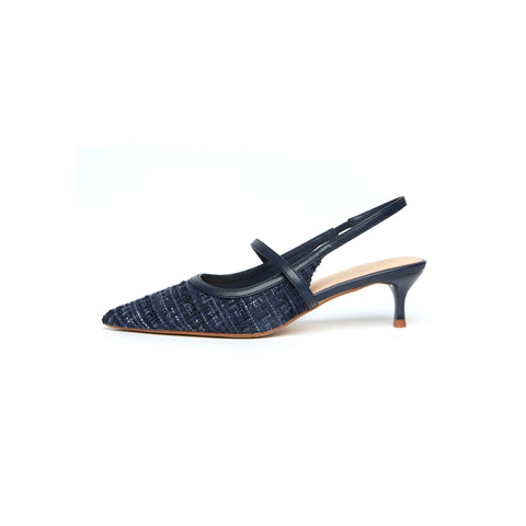 Kleo Tweed Heels - Navy (NVY)