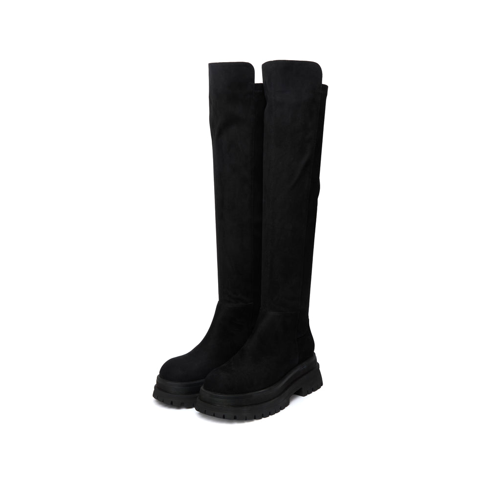 Soul Chic Suede Boots - Black (BLK)