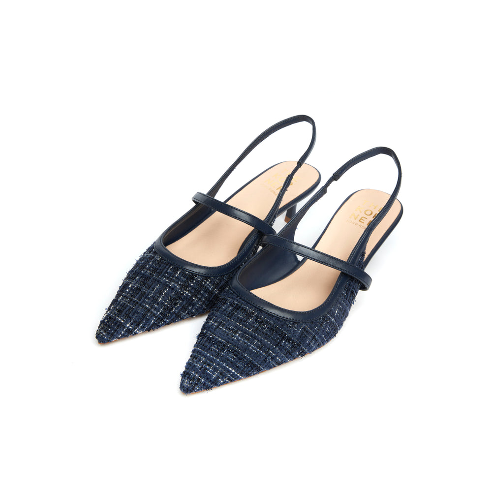 Kleo Tweed Heels - Navy (NVY)