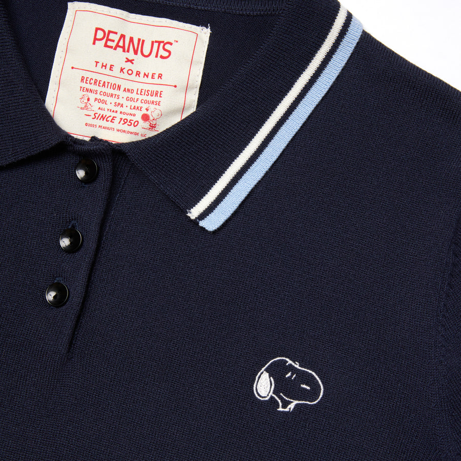 Snoopy Knitted Polo - Navy (NVY)