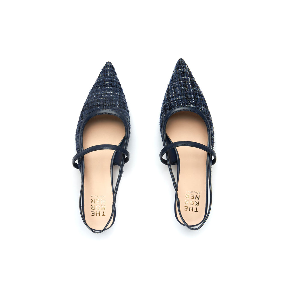 Kleo Tweed Heels - Navy (NVY)