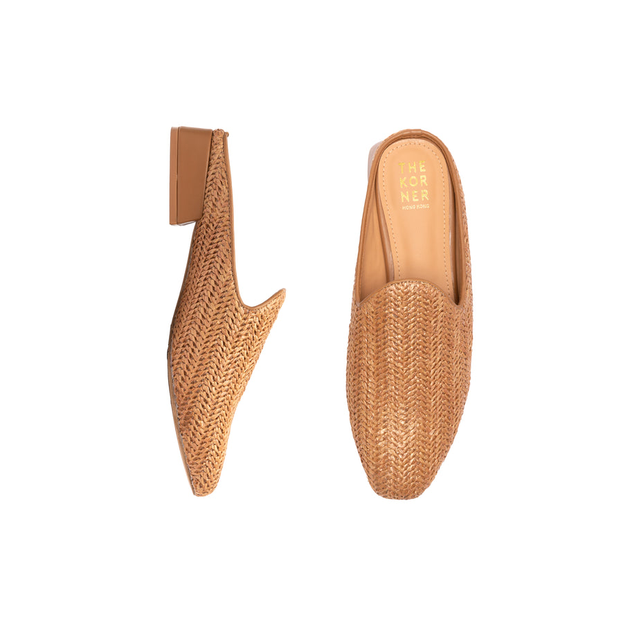 Kenni Linen Slippers - Khaki ( KHK )