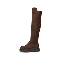Soul Chic Suede Boots - Khaki (KHK) - 41F / KHK