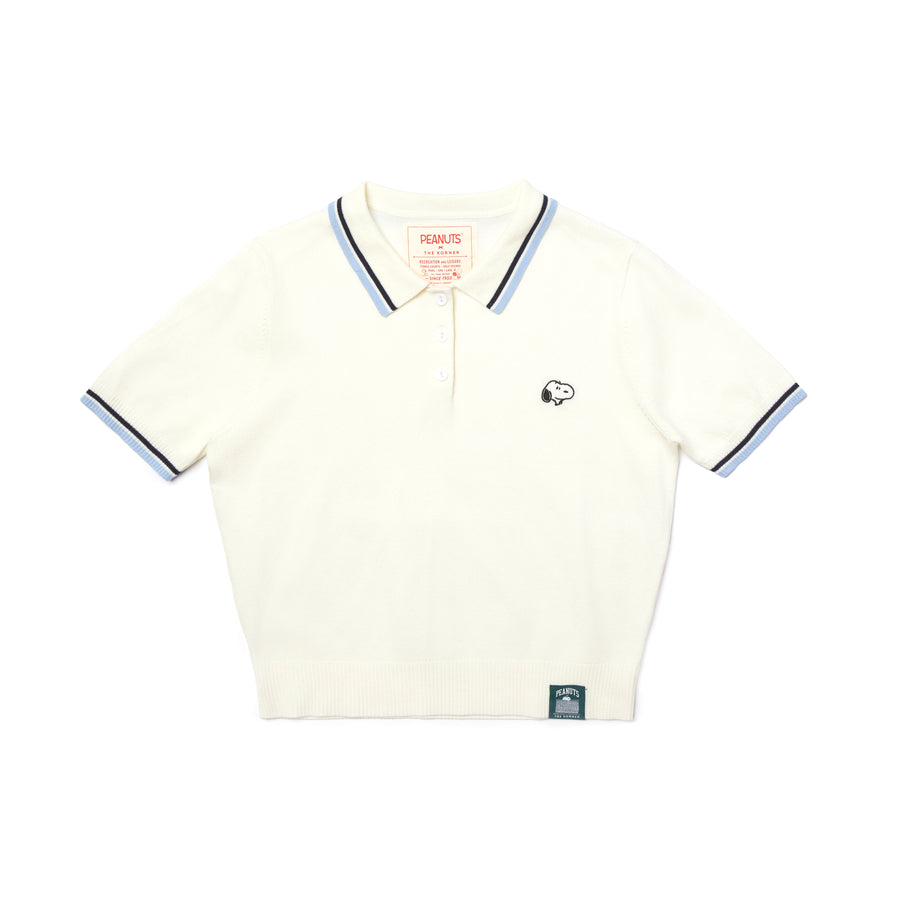 Snoopy Knitted Polo - White (WHT)