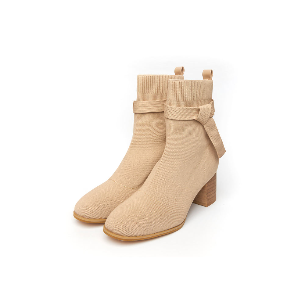 Kiley Knit Boots -  Beige (BEI)