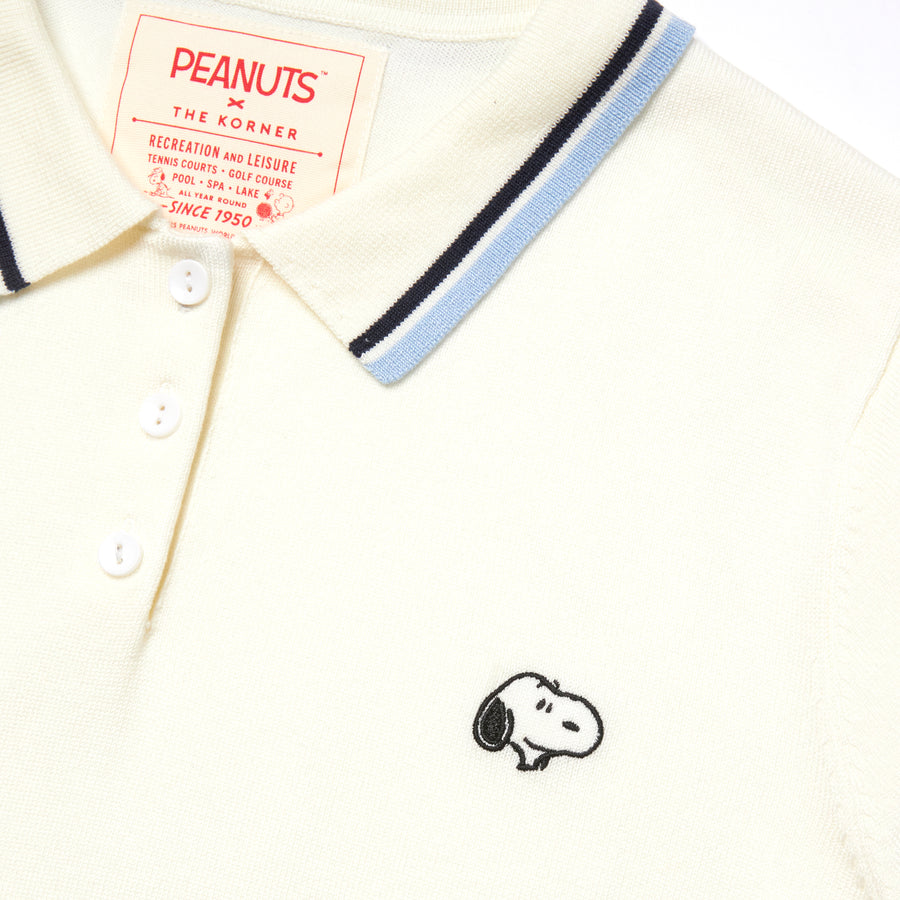 Snoopy Knitted Polo - White (WHT)