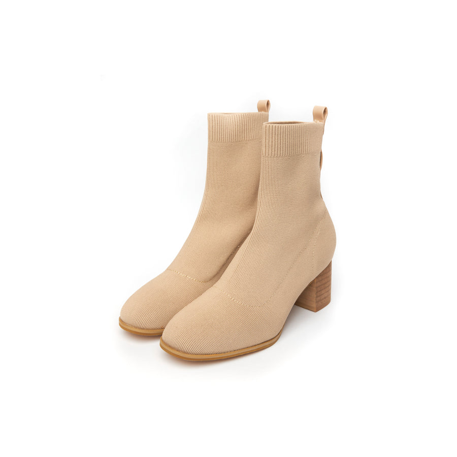Kiley Knit Boots -  Beige (BEI)