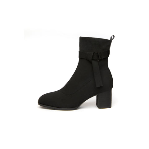 Kiley Knit Boots - Black (BLK)