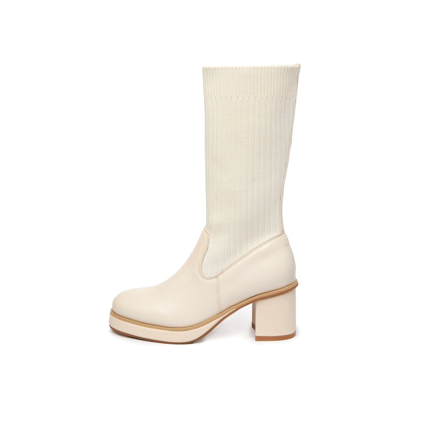 Kala Heel Boots - Beige (BEI)