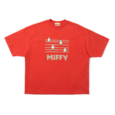 Miffy 70S Stripe Washed Tee - Orange (ORG)