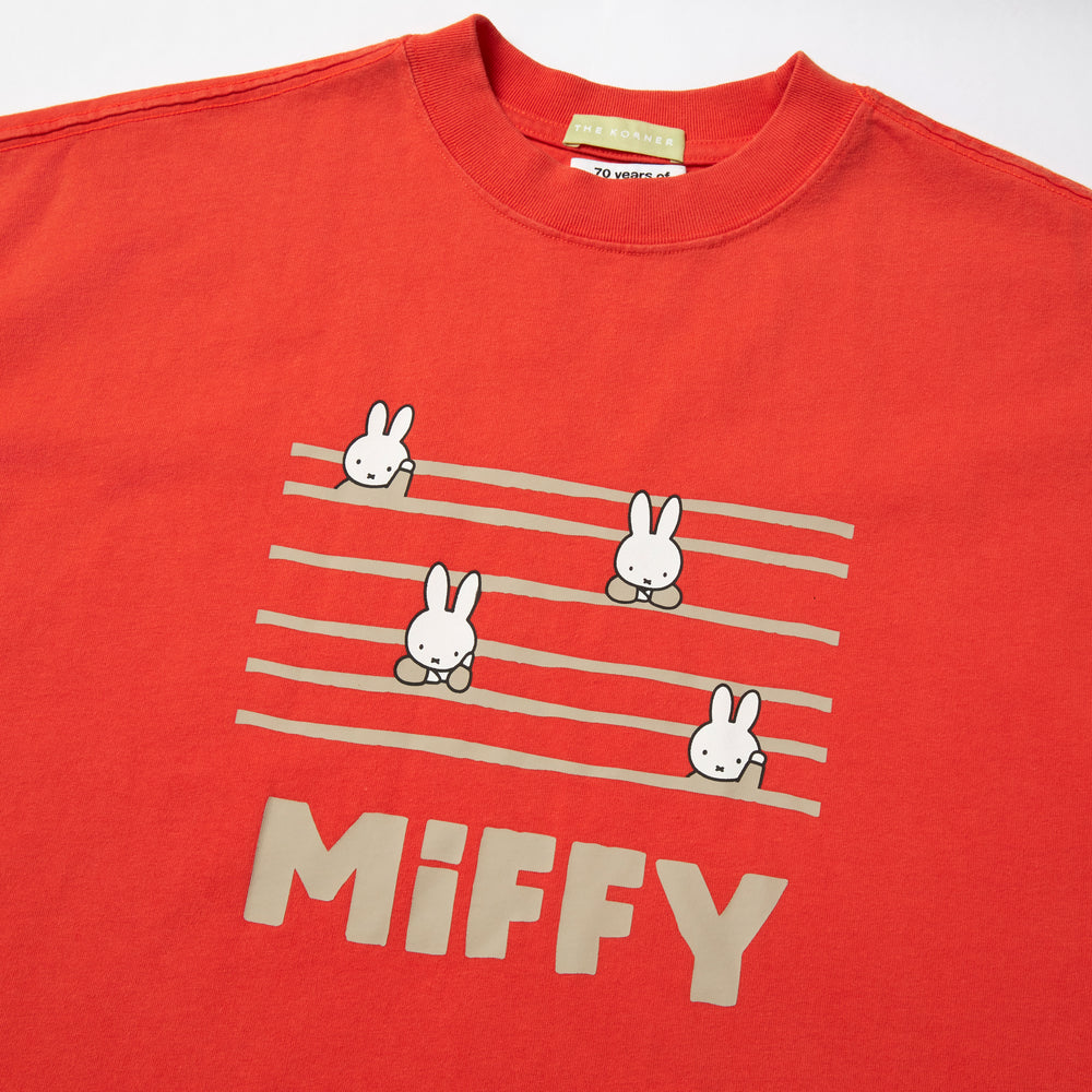 Miffy 70S Stripe Washed Tee - Orange (ORG)