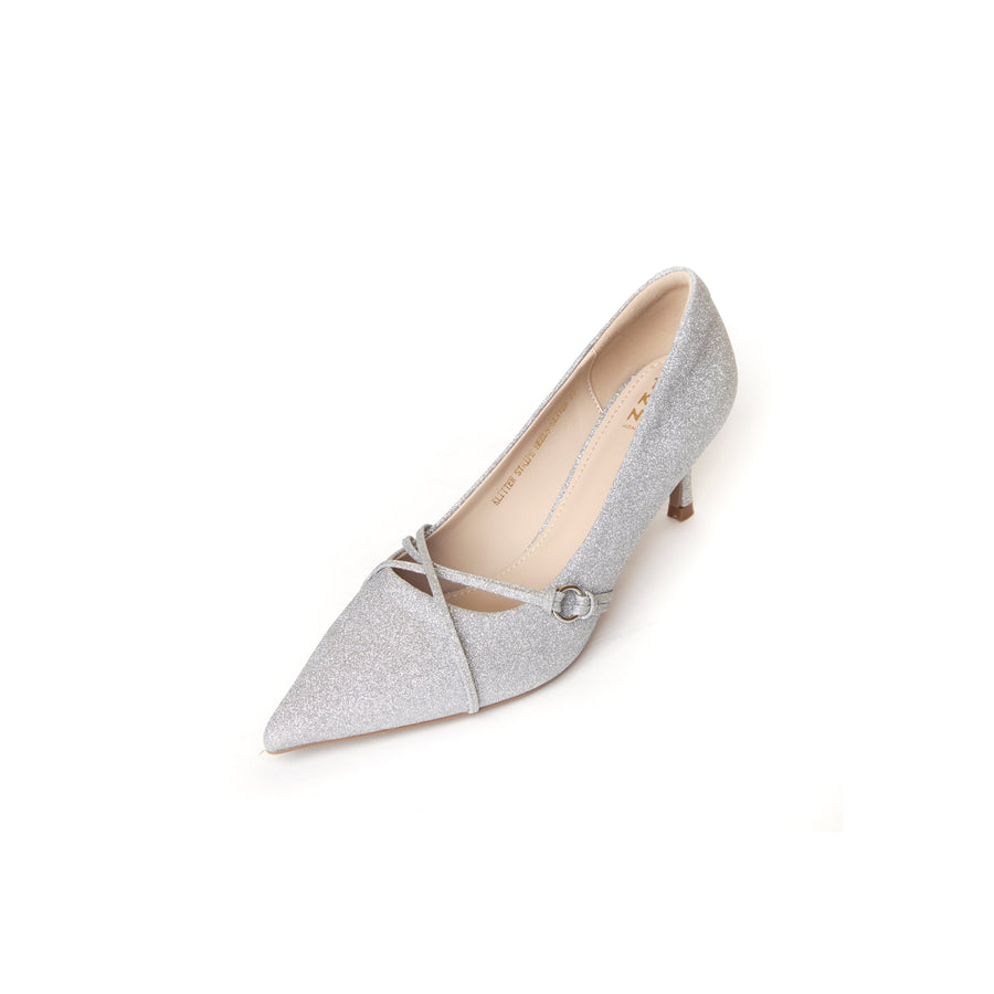 Klitter Stripe Heels - Silver (SIL)