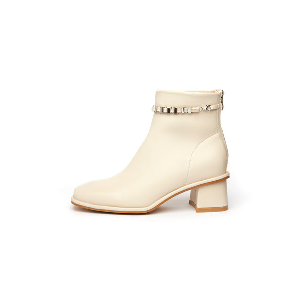 Kiley Zip Boots - Beige (BEI)