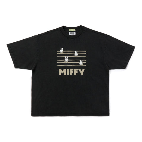Miffy 70S Stripe Washed Tee - Black (BLK)