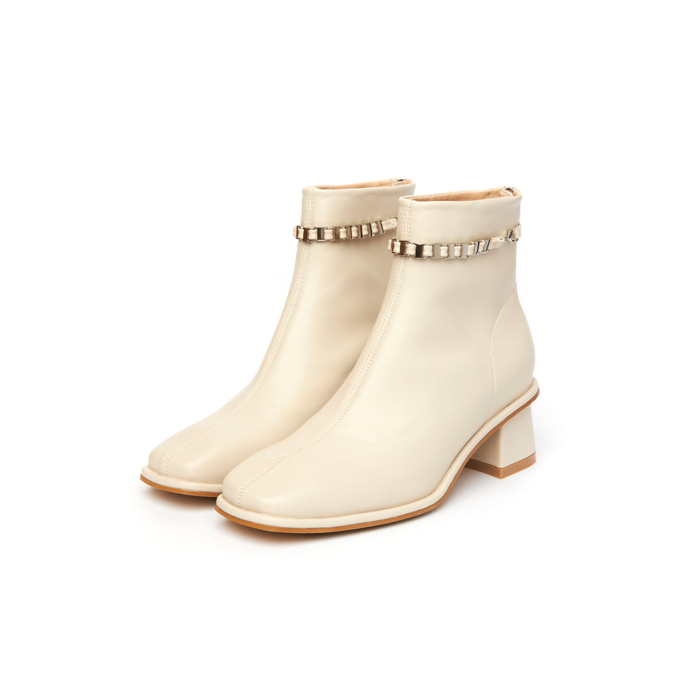 Kiley Zip Boots - Beige (BEI)
