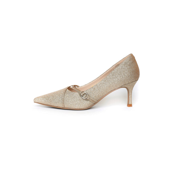Klitter Stripe Heels - Gold (Gold)