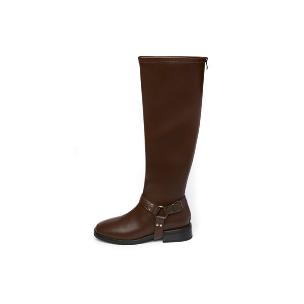 Kiley Slim Zip Boots - Khaki (KHK)