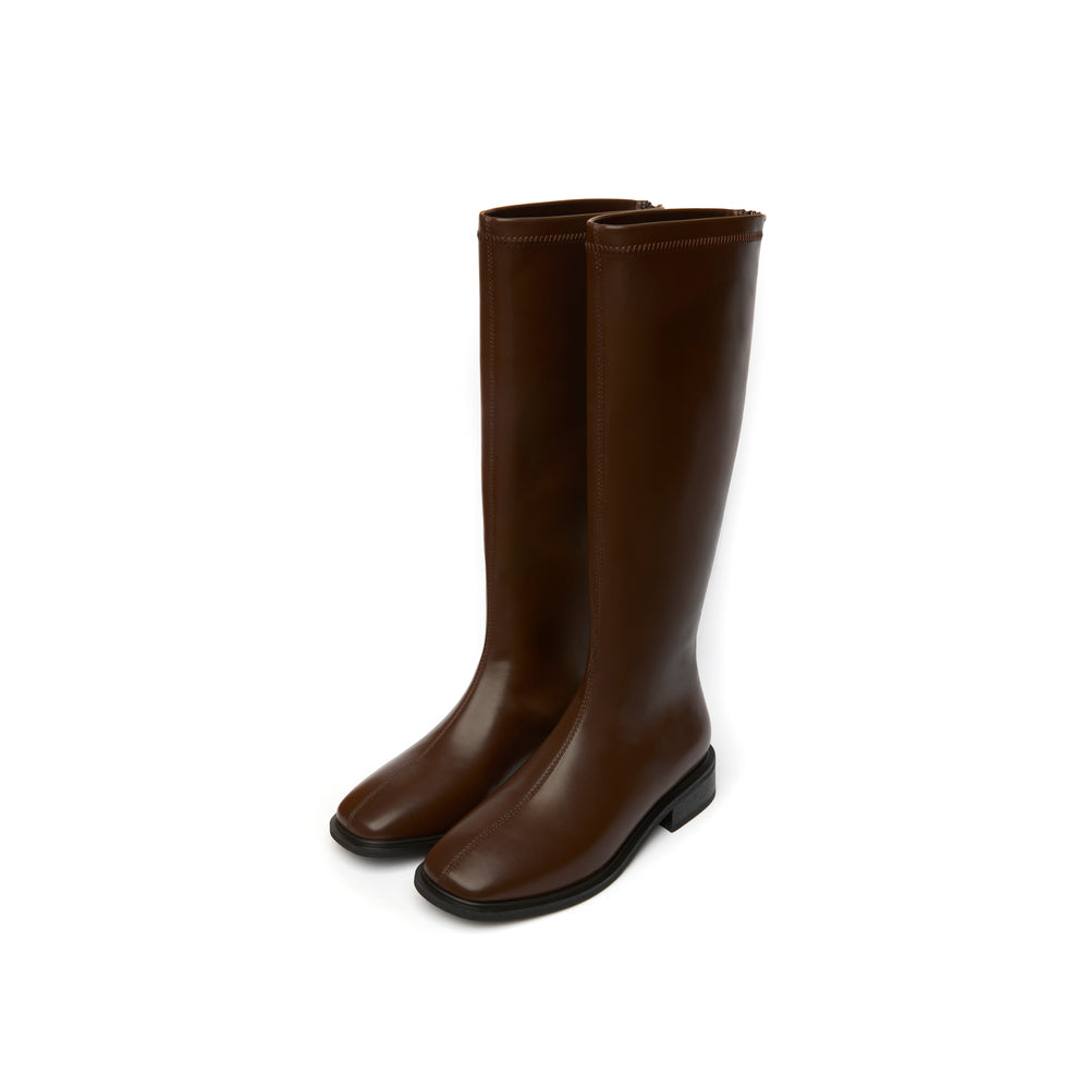 Kiley Slim Zip Boots - Khaki (KHK)