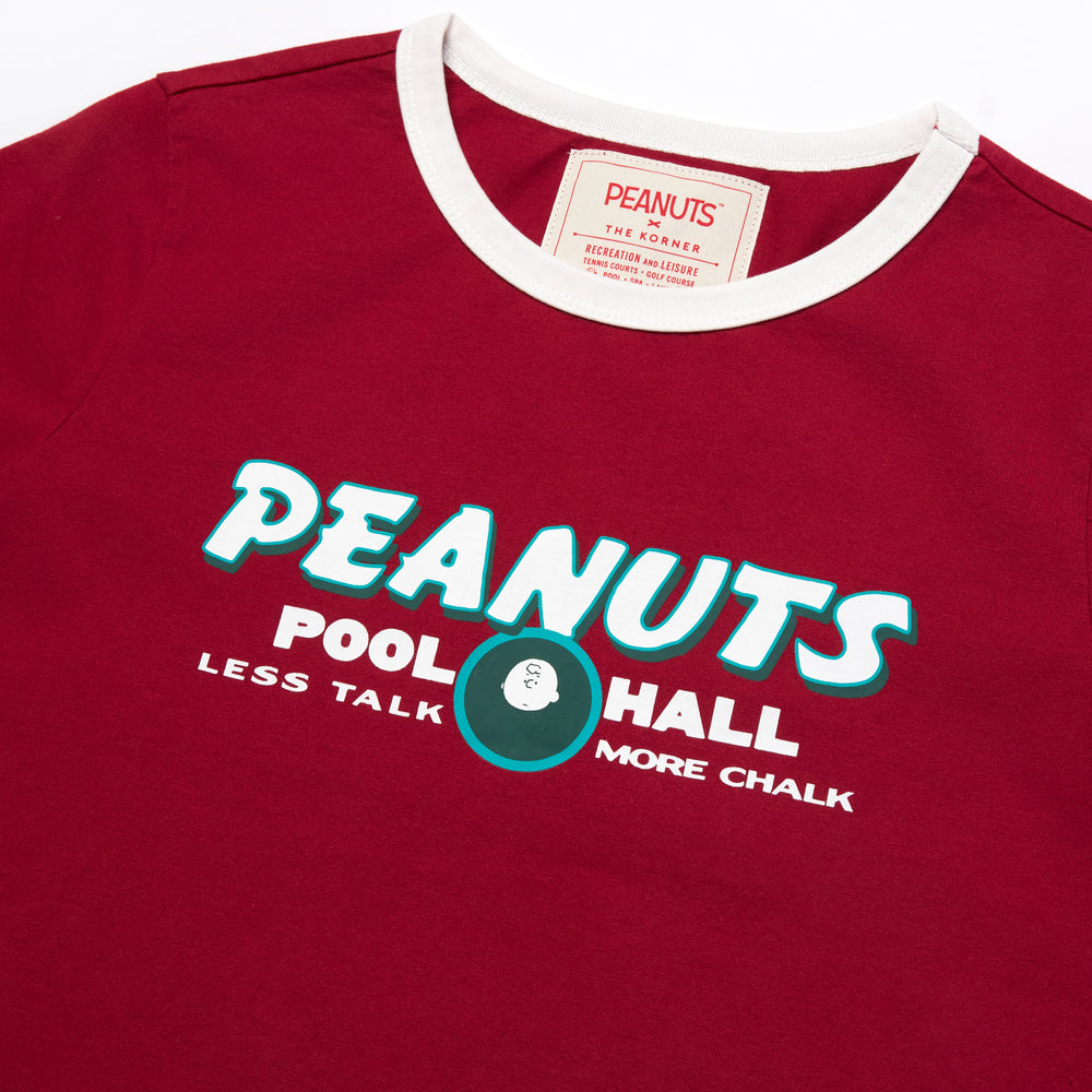 Peanuts Pool Hall Tee - Burgundy (BGD)