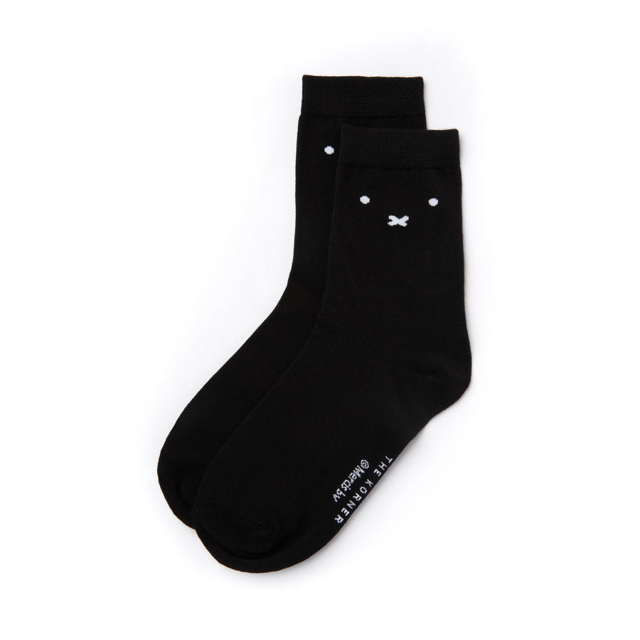 Miffy Face Mid Socks - Black (BLK)