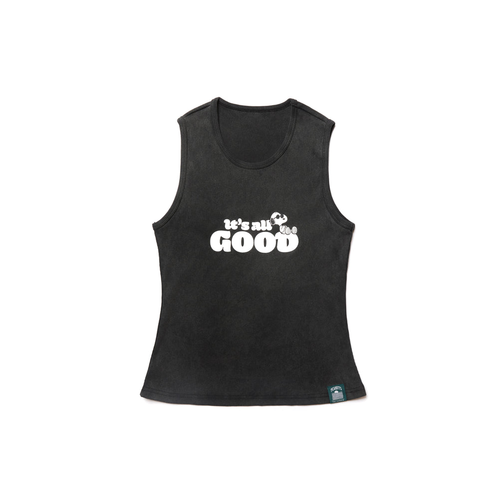 Snoopy All Good Tank Top - Black (BLK)