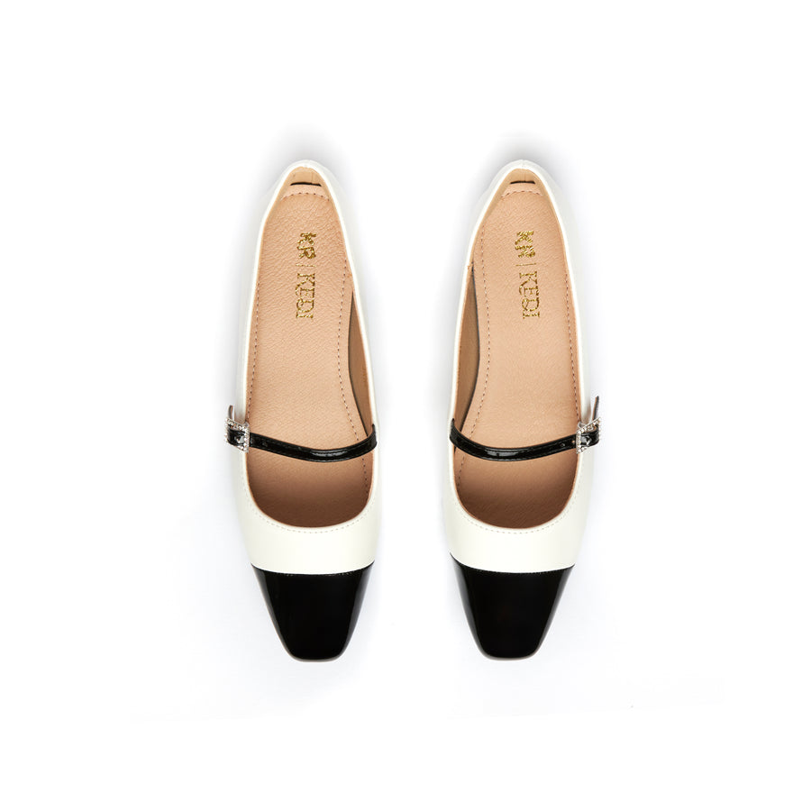 Kedi Mary Jane - Beige (BEI+BLK)