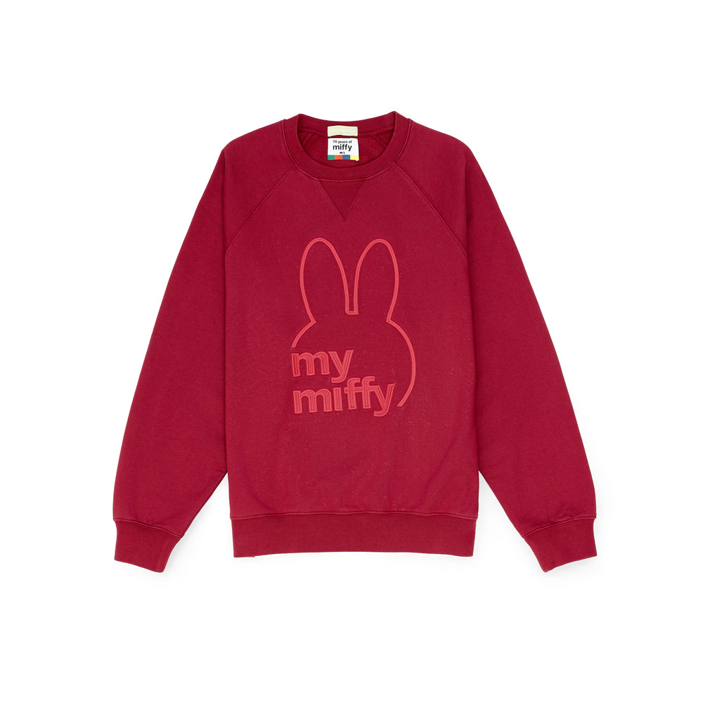 Miffy Head Outline Sweatshirt - Burgundy (BGD)