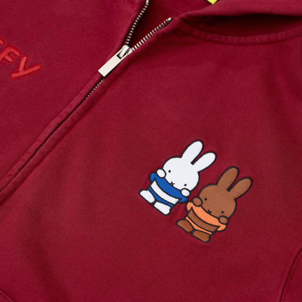 Miffy & Melanie Zip Up Jacket - Burgundy (BGD)