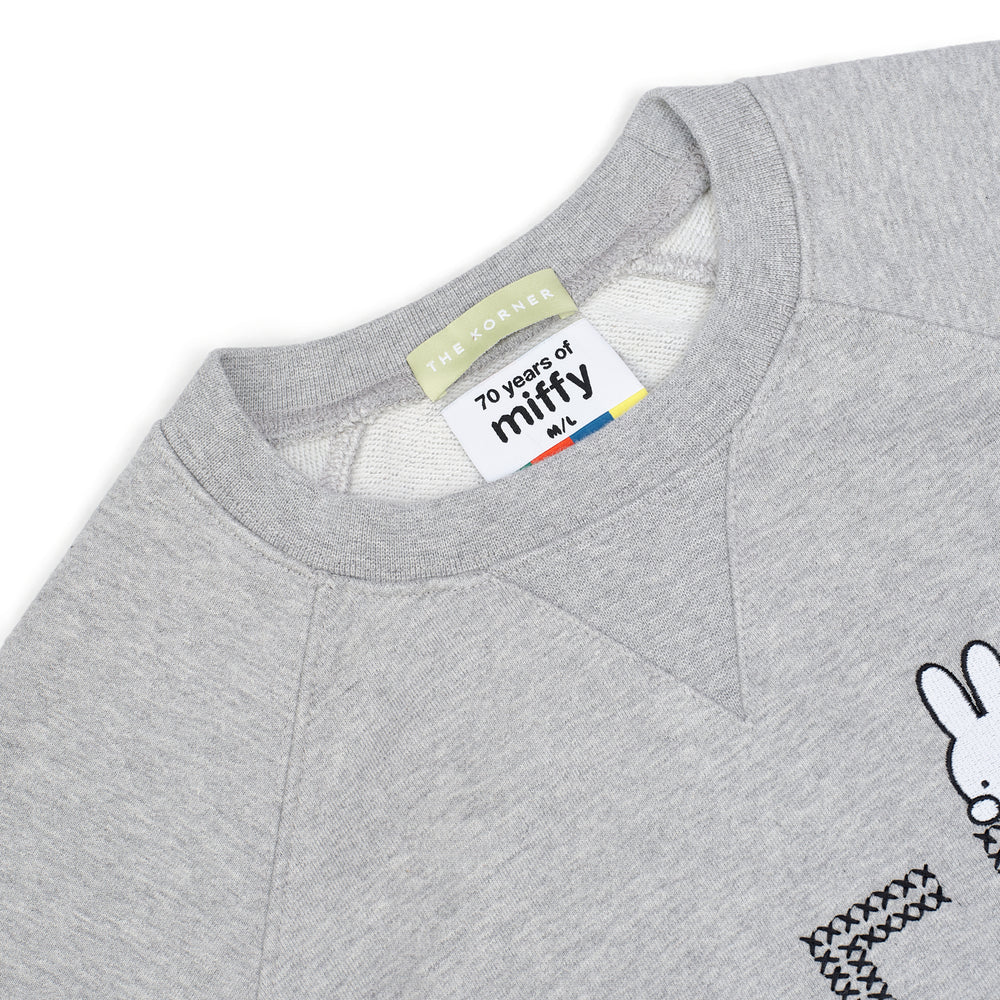 Miffy Sewing Logo Sweatshirt - Grey (GRY)