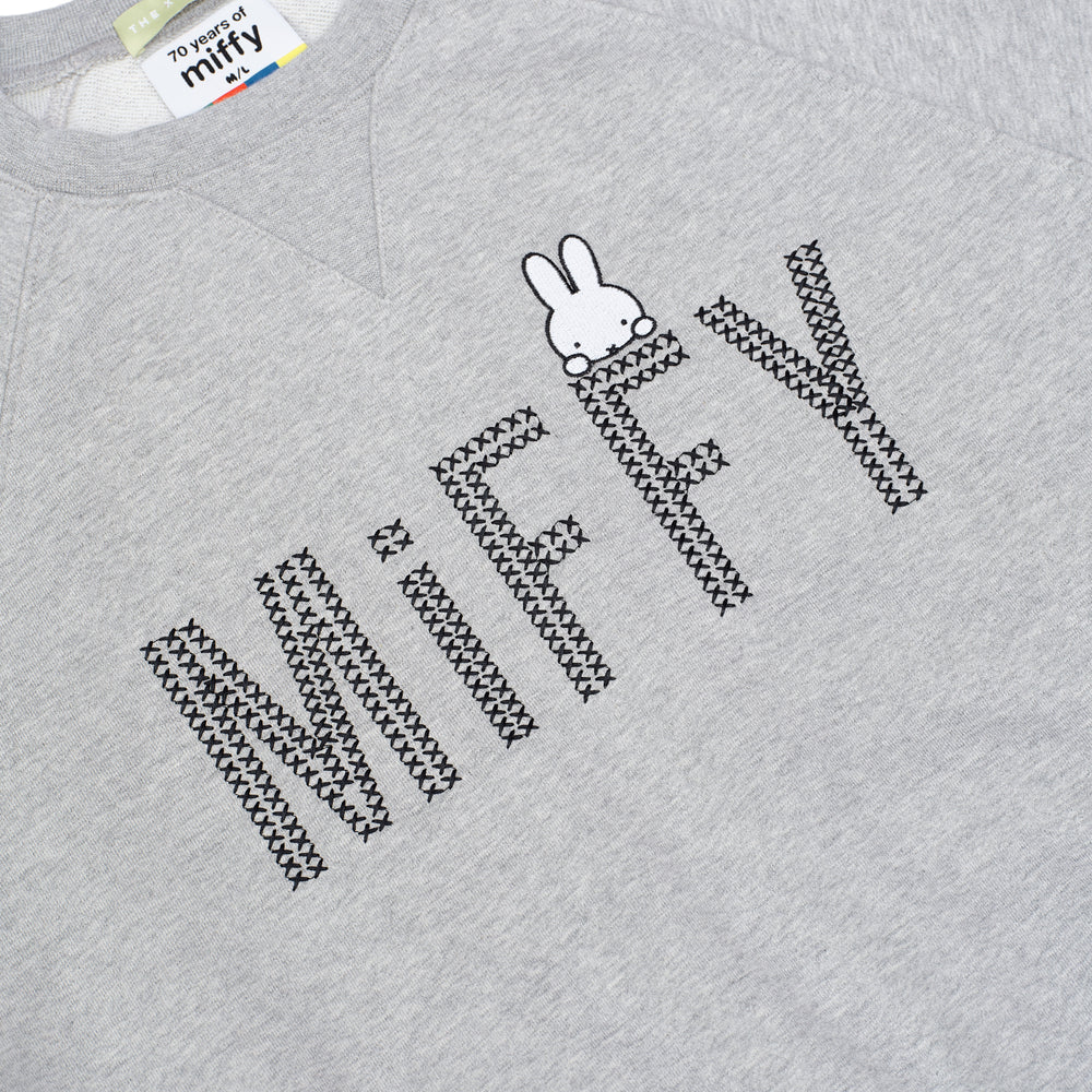 Miffy Sewing Logo Sweatshirt - Grey (GRY)