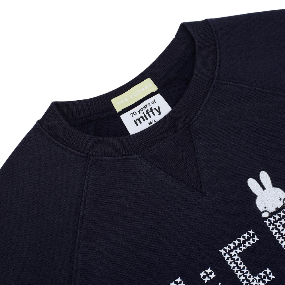 Miffy Sewing Logo Sweatshirt - Navy (NVY)
