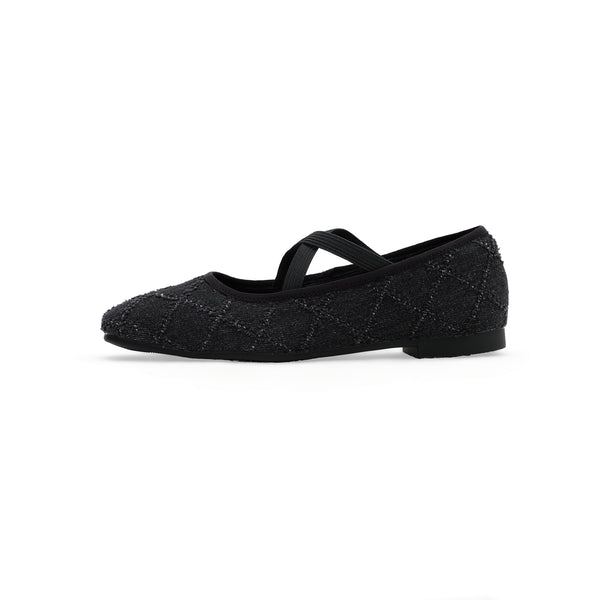 Kross Denim Flats - Black (BLK)