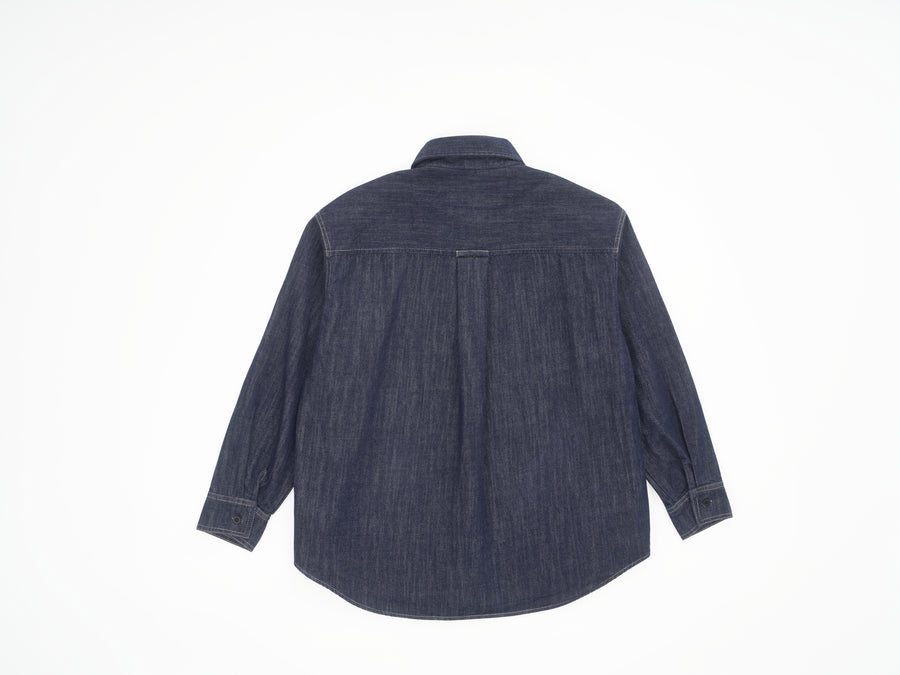 Relaxed Denim Shirt - Blue (BLUE)