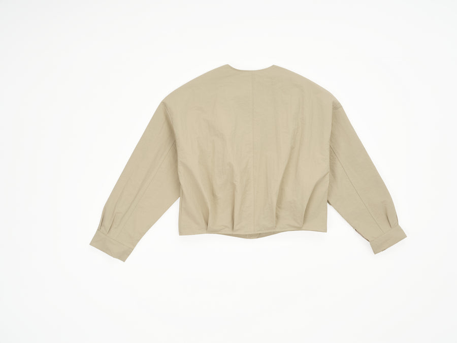 Collarless Jacket - Beige (BEI)