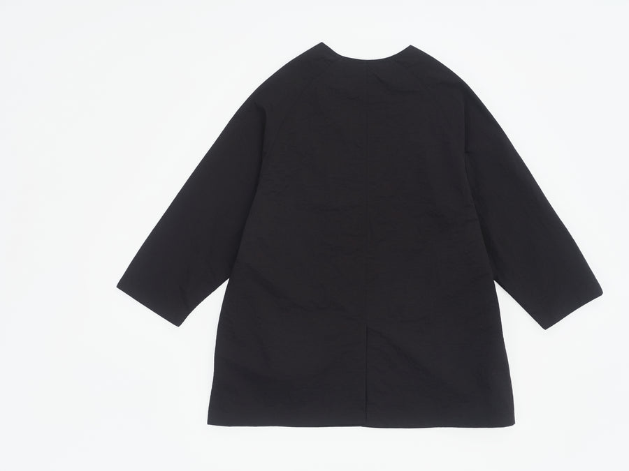 Collarless Overshirt - Black (BLK)