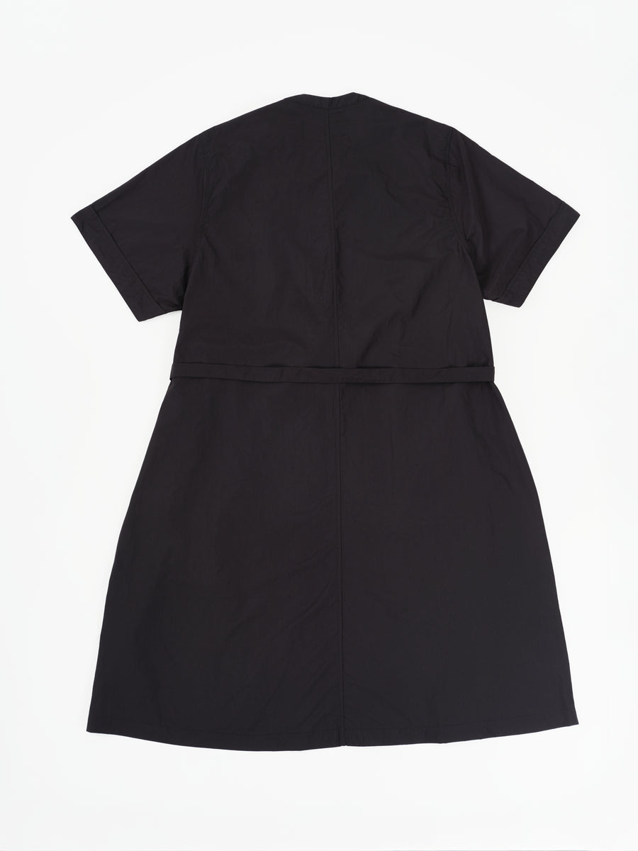 Short Sleeve Midi Dress - Black (BLK)