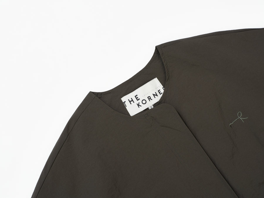 Collarless Jacket - Army Green (AYG)