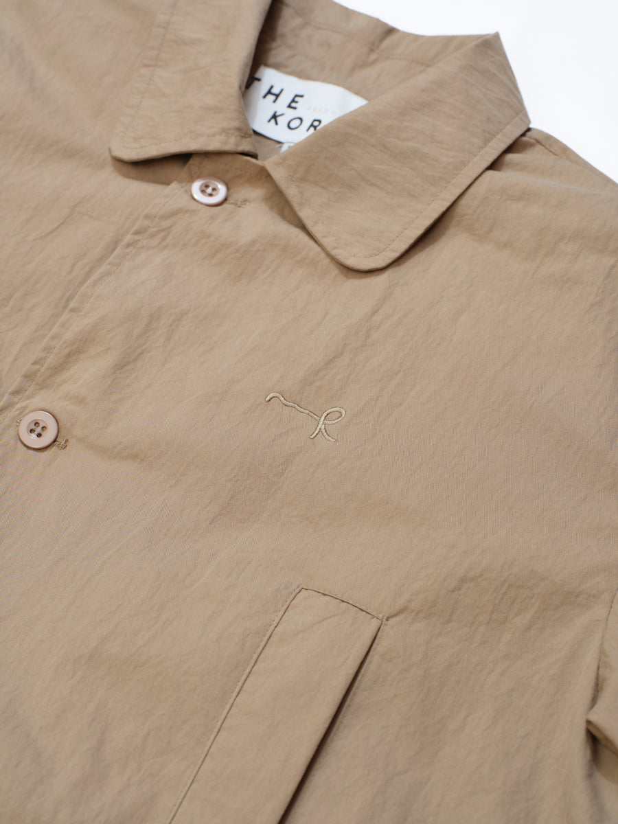 Cotton Twill Overcoat - Beige (BEI)