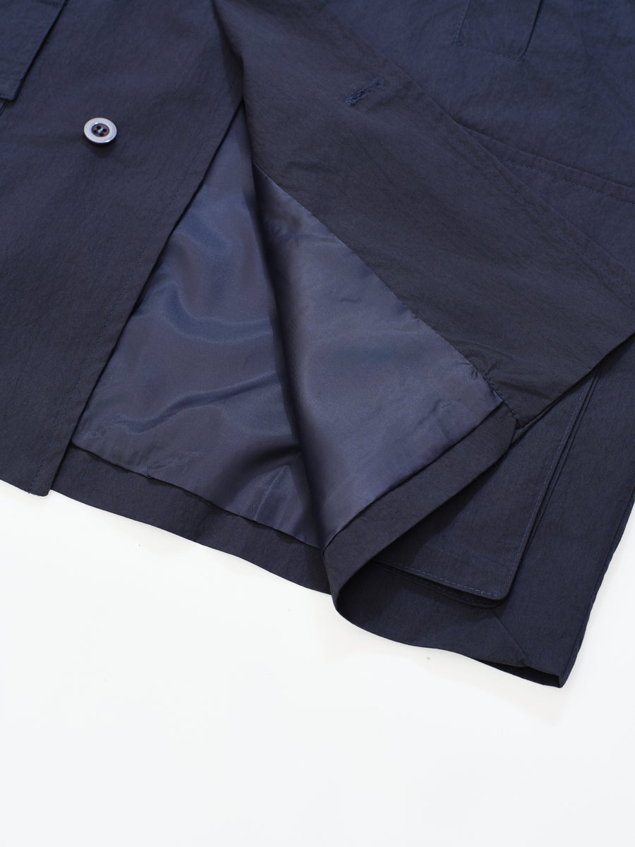 Cotton Twill Overcoat - Gray (GRY)