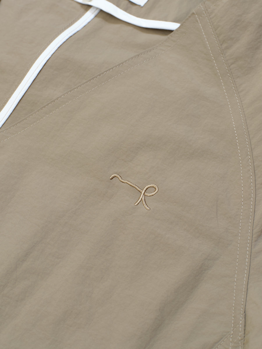 Collarless Overshirt - Khaki (KHK)