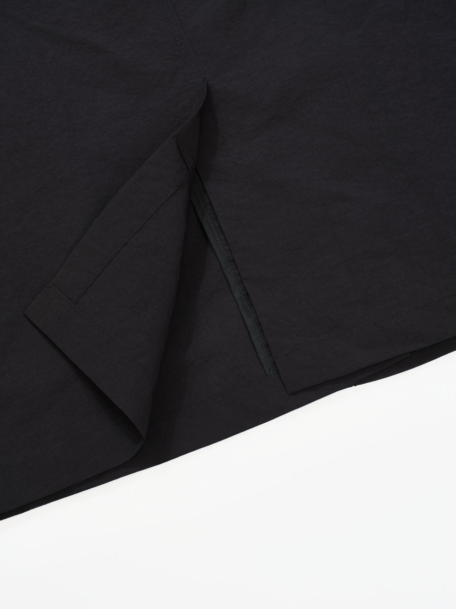 Collarless Overshirt - Black (BLK)