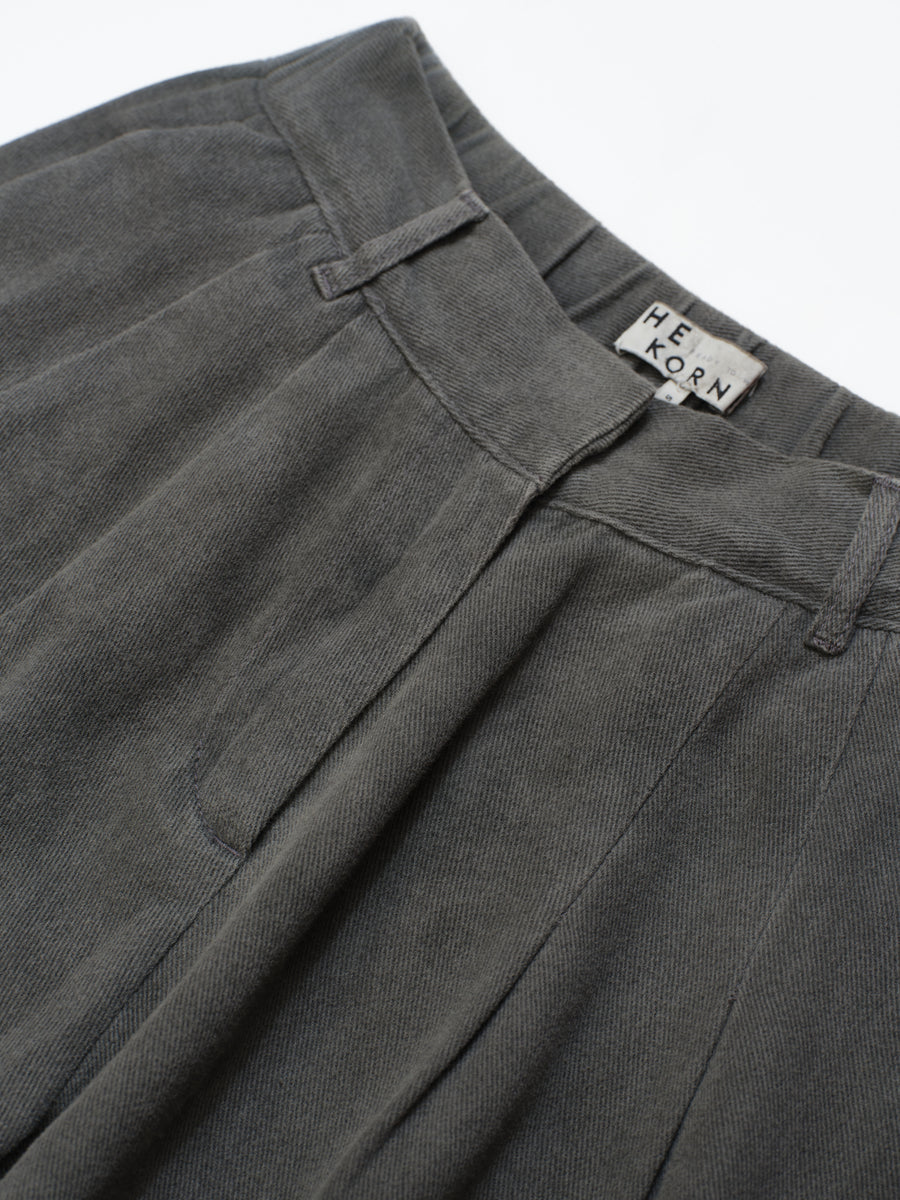 High Waist Denim Pants - Gray (GRY)