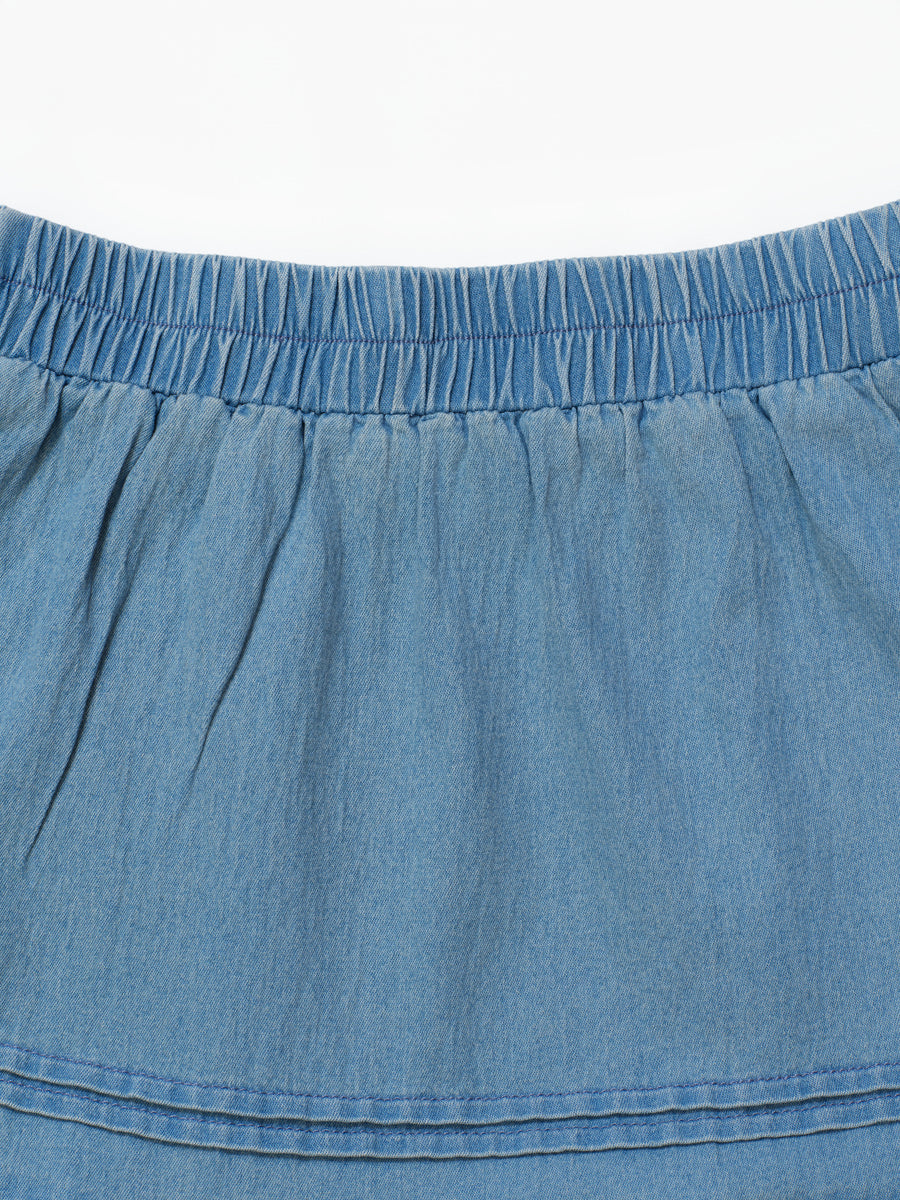 Long Cake Skirt - Light Blue (LBL)